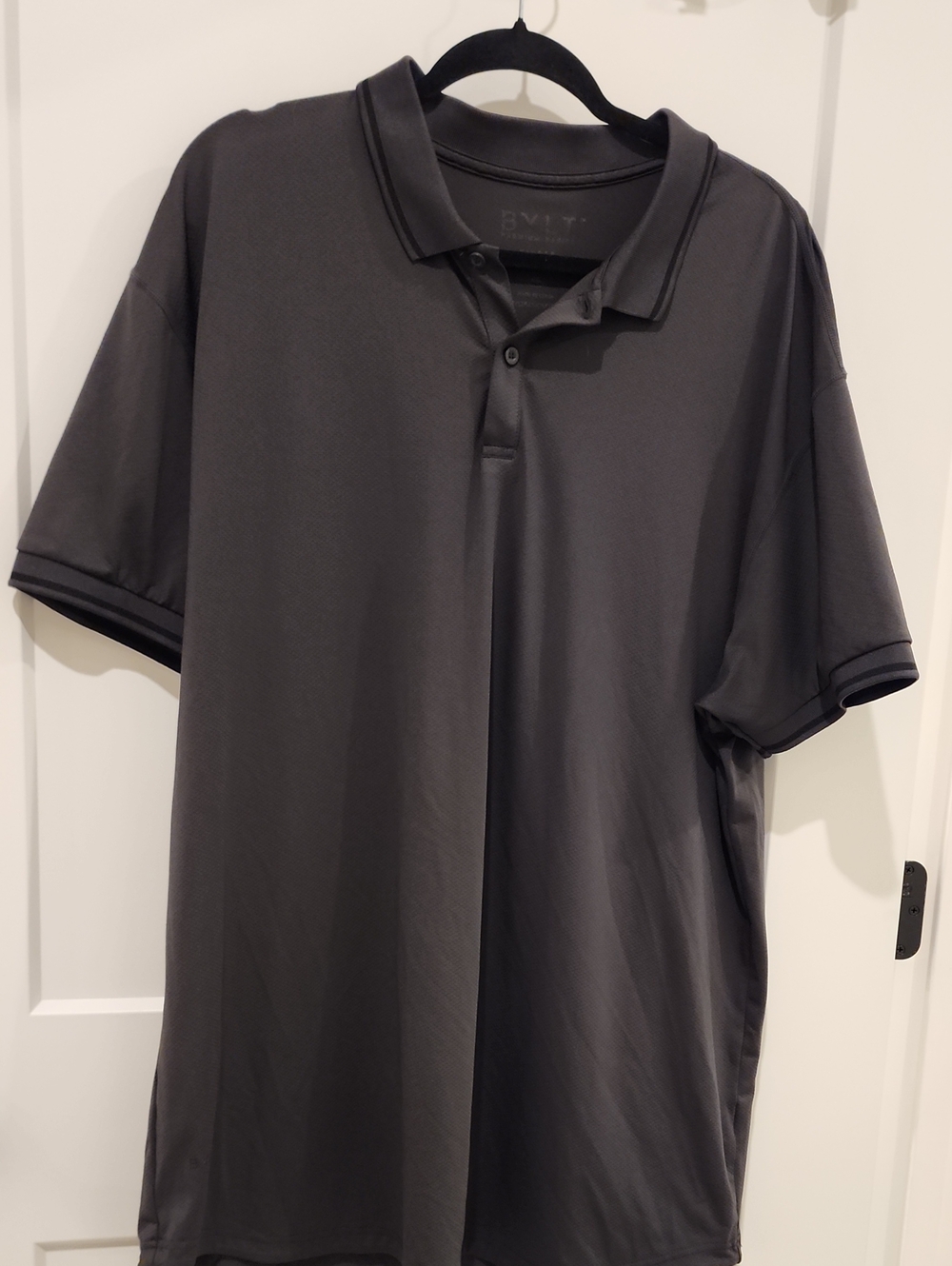 BYLT Basics Charcoal Short-Sleeve Polo